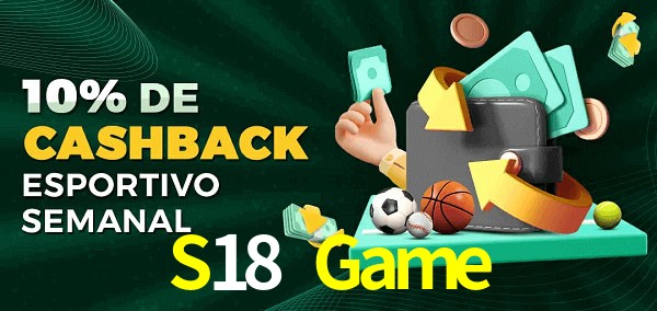 10% de bônus de cashback na S18 Game